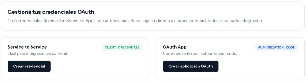 Gestión de Credenciales OAuth