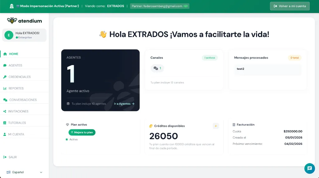 Modo Impersonación Activo